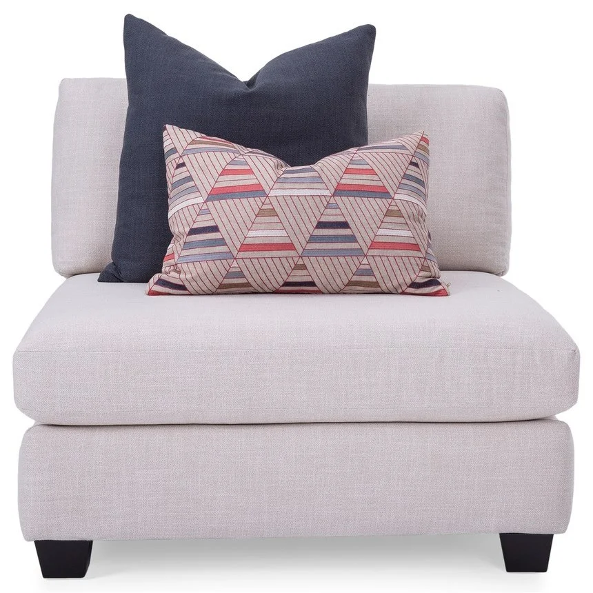 DecorRest 2875 2875 EWAC Casual Extra Wide Armless Chair Stoney